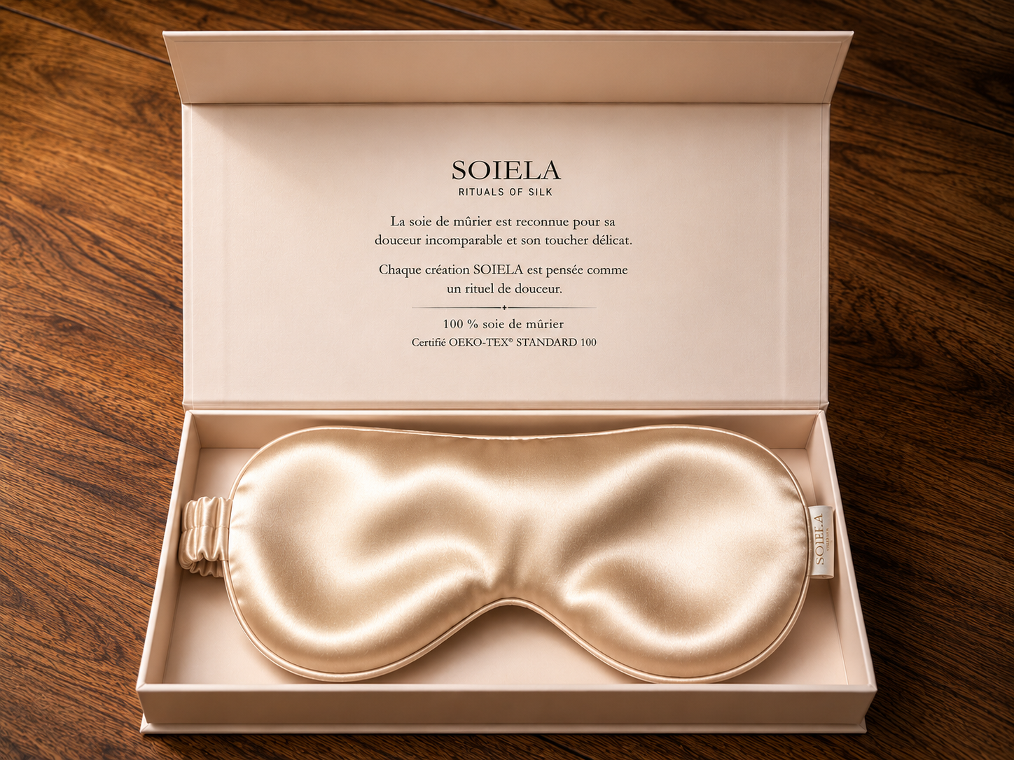 Masque de nuit en soie de mûrier 19 momme | SOIELA