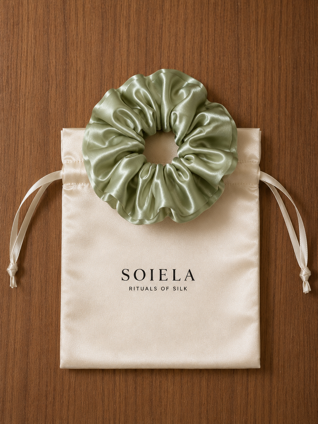 Chouchou en soie de mûrier 19 momme 3,5 cm | SOIELA
