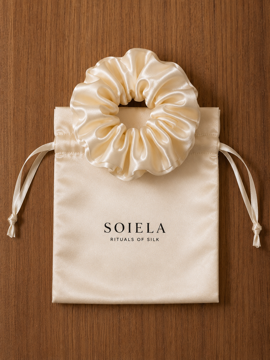 Chouchou en soie de mûrier 19 momme 3,5 cm | SOIELA