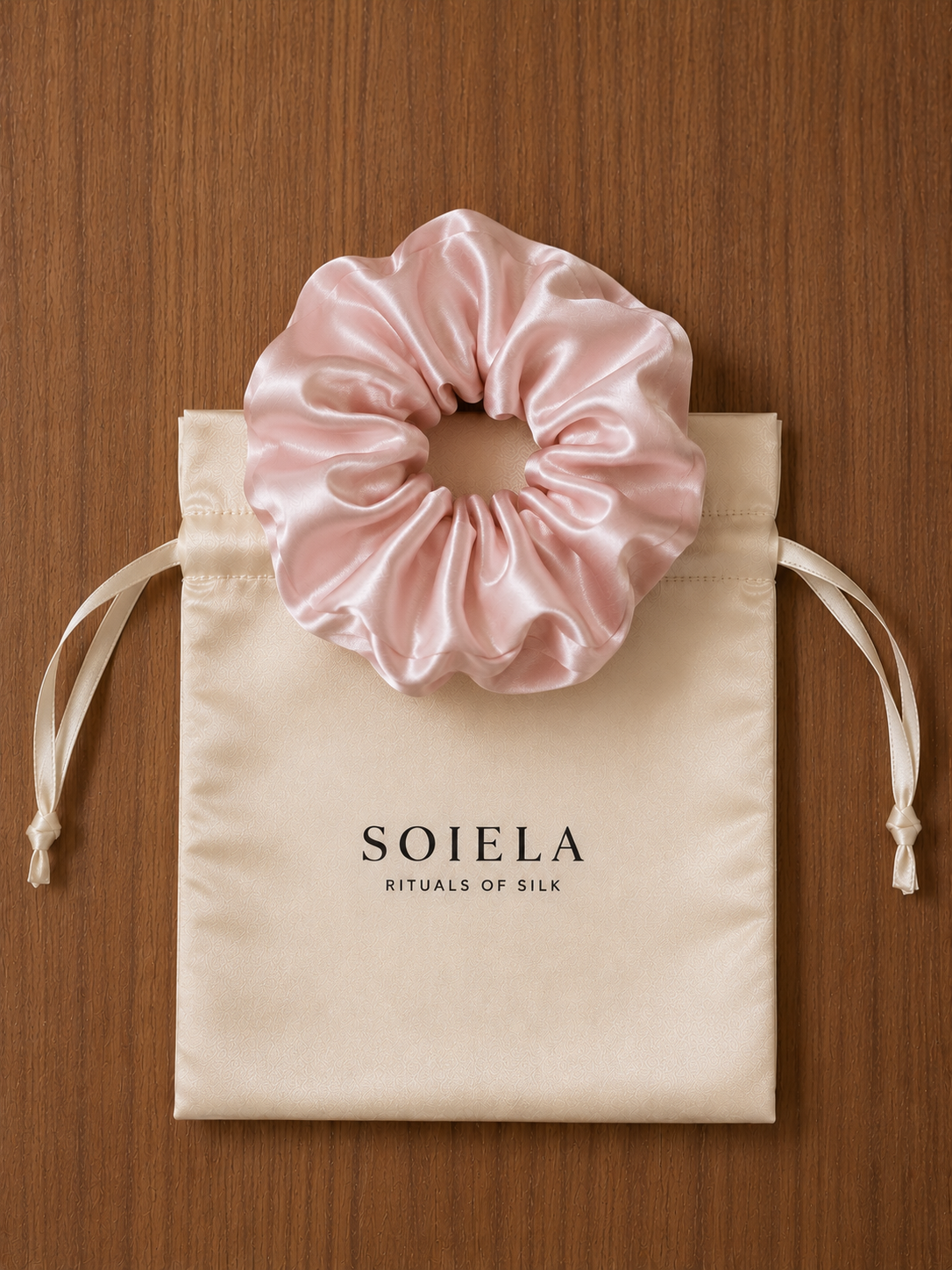 Chouchou en soie de mûrier 19 momme 3,5 cm | SOIELA
