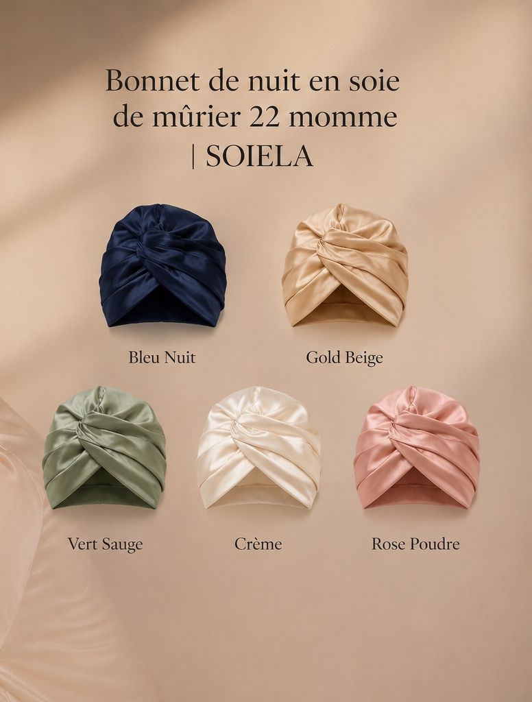 22 Momme Mulberry Silk Sleep Cap | SOIELA
