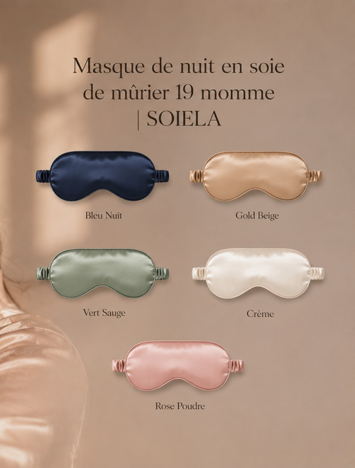 Masque de nuit en soie de mûrier 19 momme | SOIELA